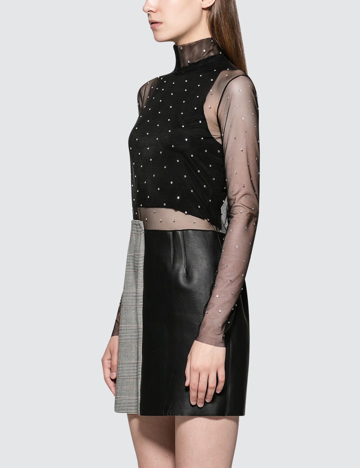 Strass Mesh Leather Dress Placeholder Image