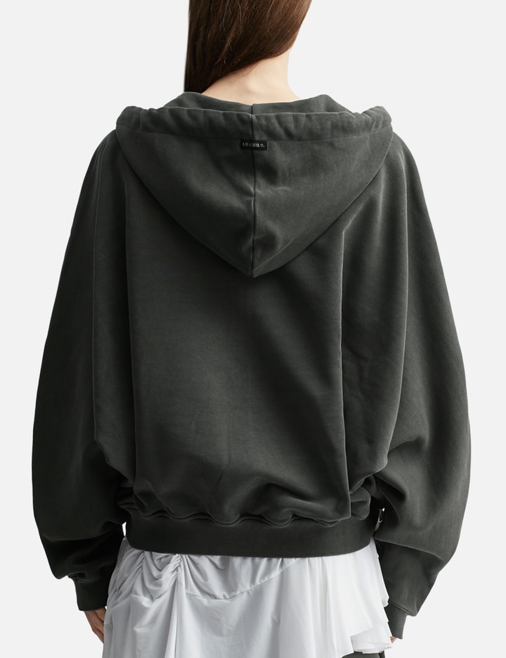 AJOBYAJO Laced Multi-Drawstring Zip-Up Hoodie