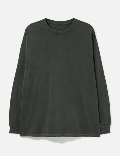 ANCELLM Embroidery Dyed Long Sleeves T-Shirt