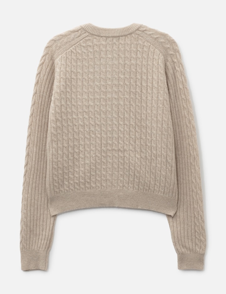 Maison Kitsuné Fox Head Cable Knit Cardigan