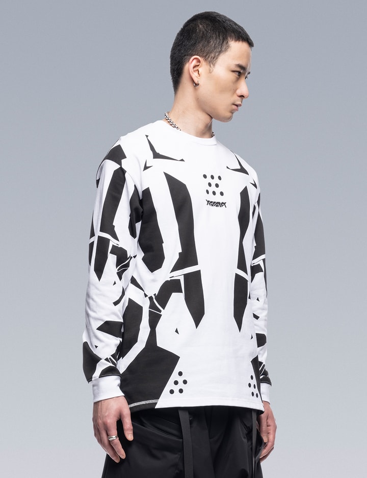 Shop Acronym 100% Cotton Long Sleeve T-shirt In White