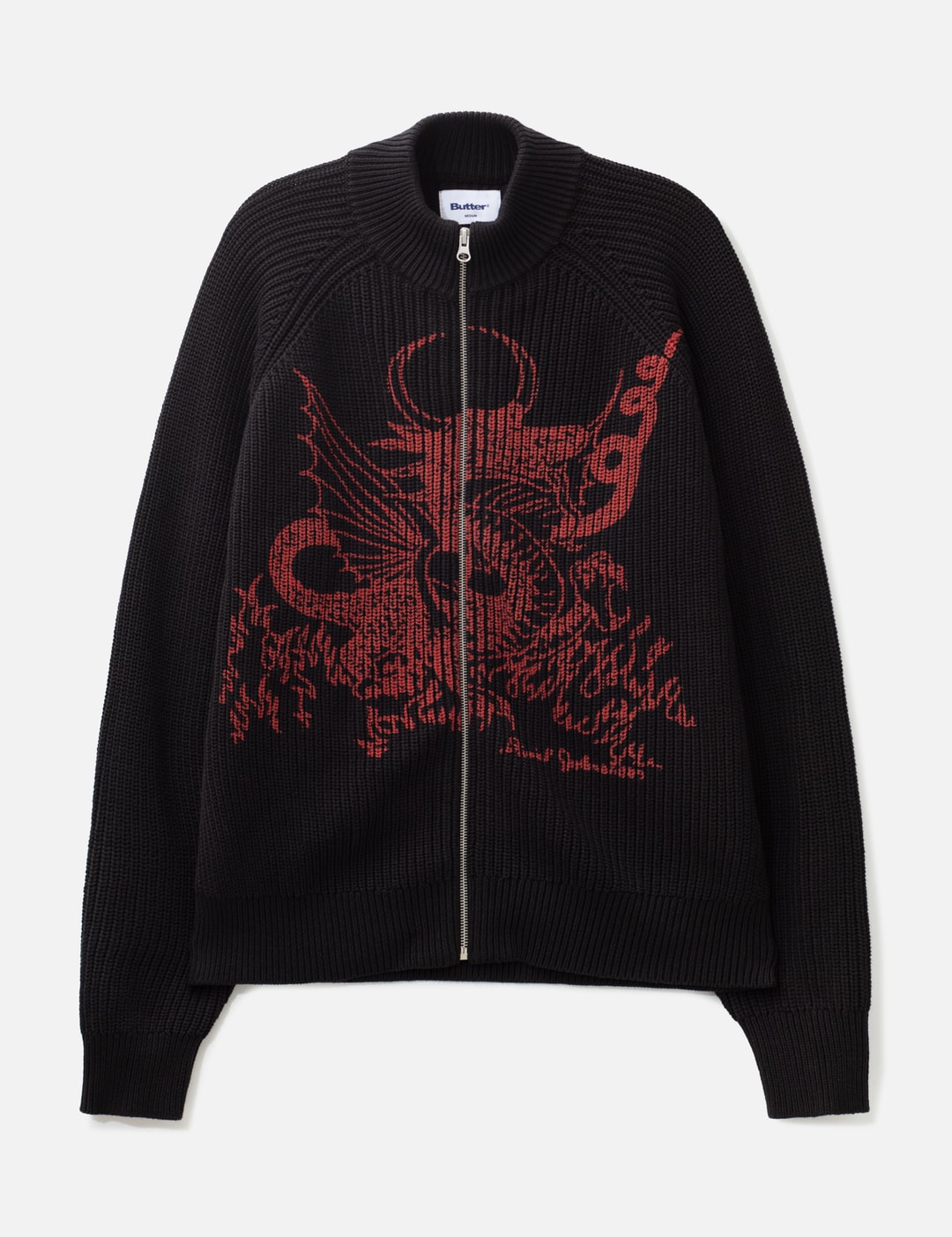 Butter Goods X Daniel Johnston Dragon Knit Zip-Thru Sweater