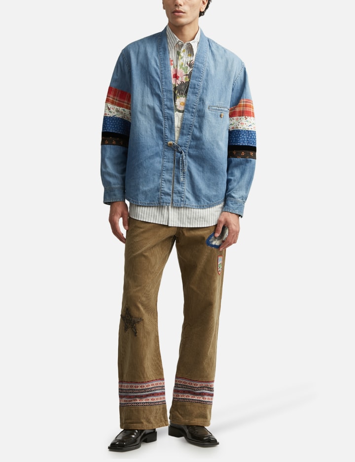 KHOKI Patchwork Denim Overshirt