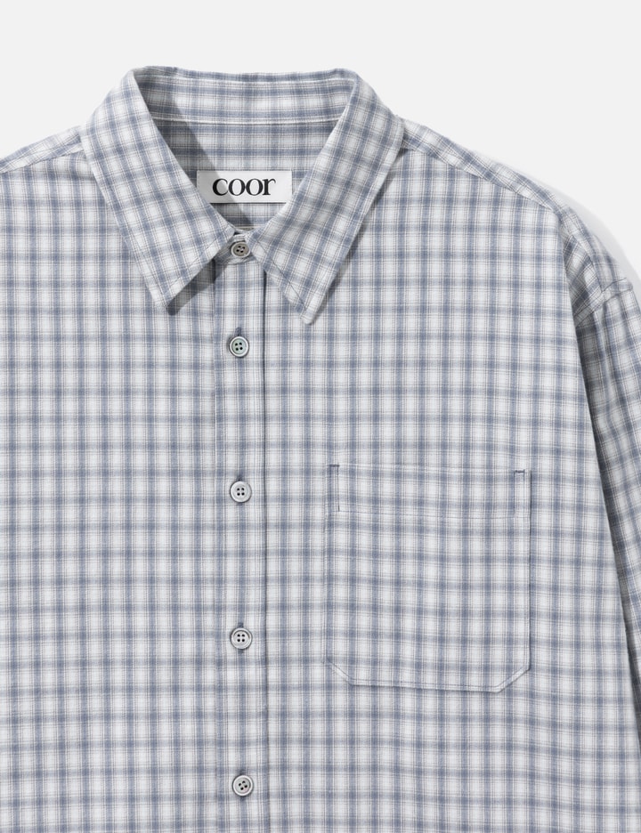 COOR Cotton Blue Tartan Check Shirt