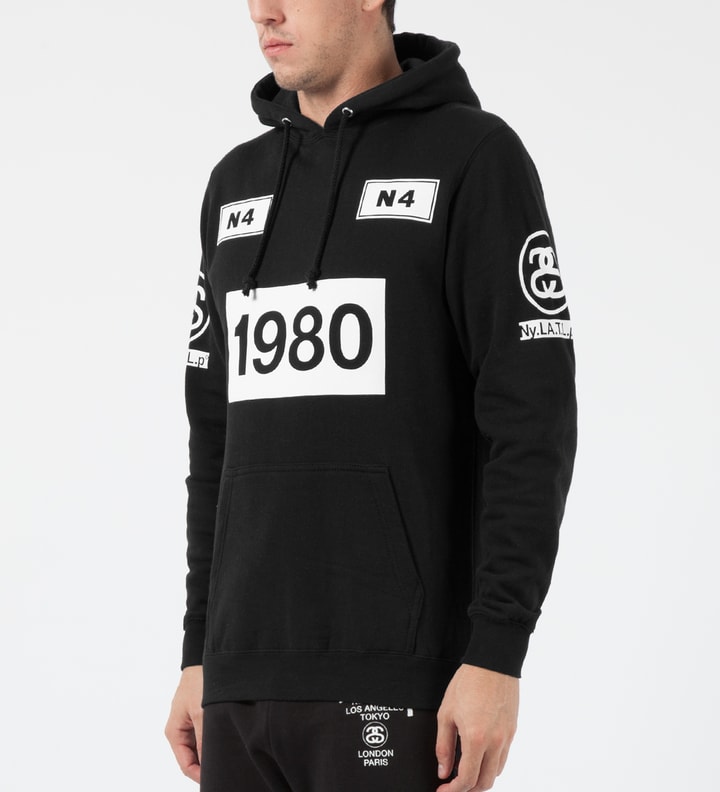 Black 1980 Stripe Hoodie Placeholder Image