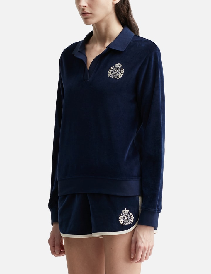 NY Crest Longsleeve Velour Polo Placeholder Image