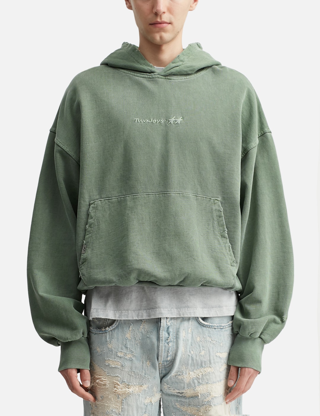 Pigment Dyed Green Icon Hoodie view 18