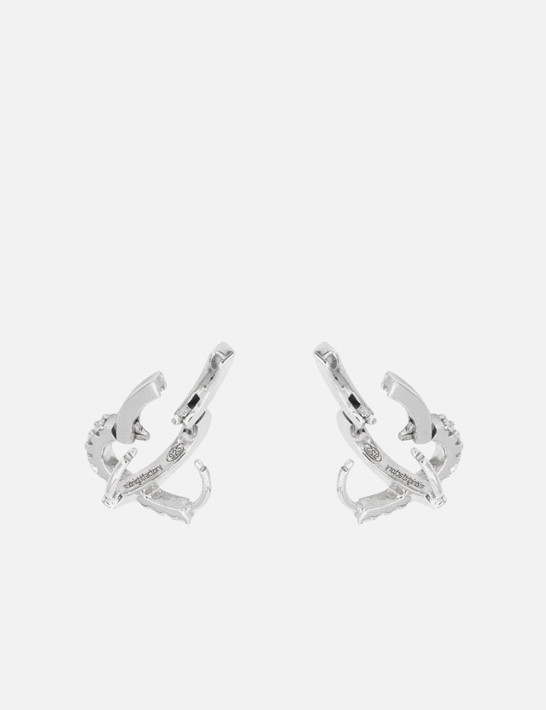 Dual-Hoops Tangled Two-Way Earrings view 9