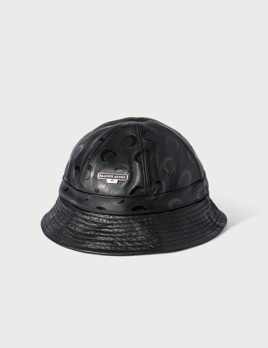 Marine Serre - Allover Moon Leather Bucket Hat | HBX