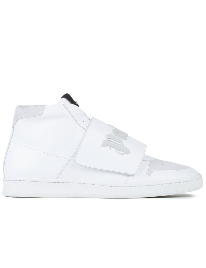 White Basket Mid-cut Sneakers Placeholder Image