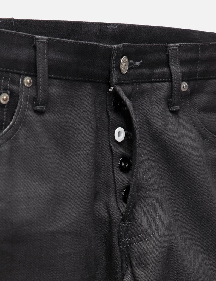 Shop Visvim Social Sculpture Denim Pants In Black