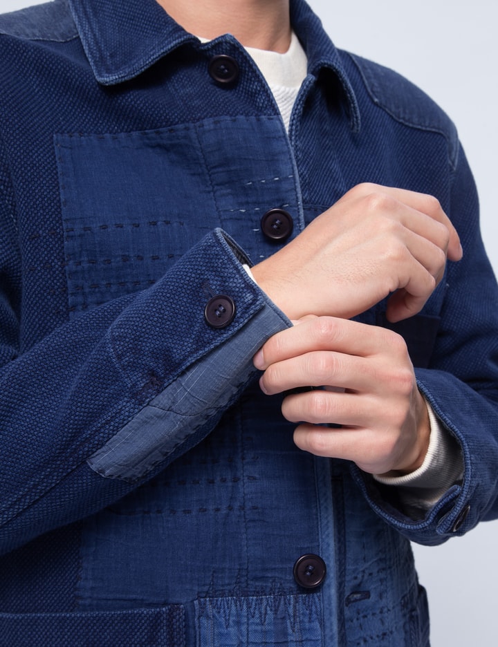 Pure Indigo "sashiko" Hand Patchwork Jacket Placeholder Image