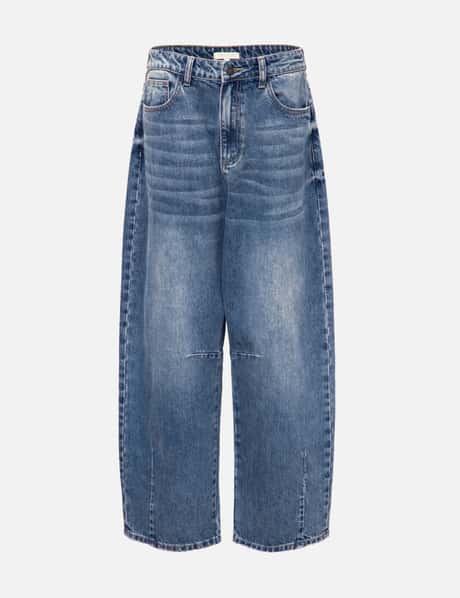 PRIX Workshop PRIX Denim Stone Washed Wide Denim Jeans
