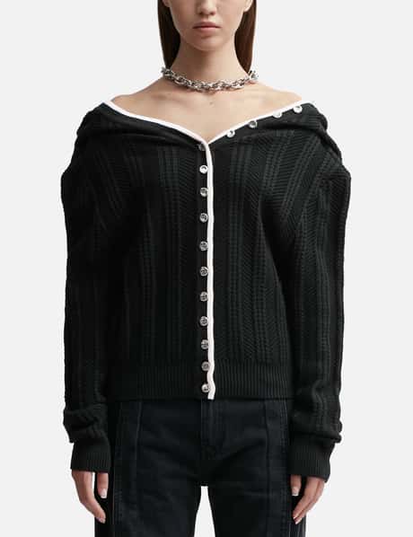 Y/PROJECT Evergreen Ruffle Necklace Cardigan