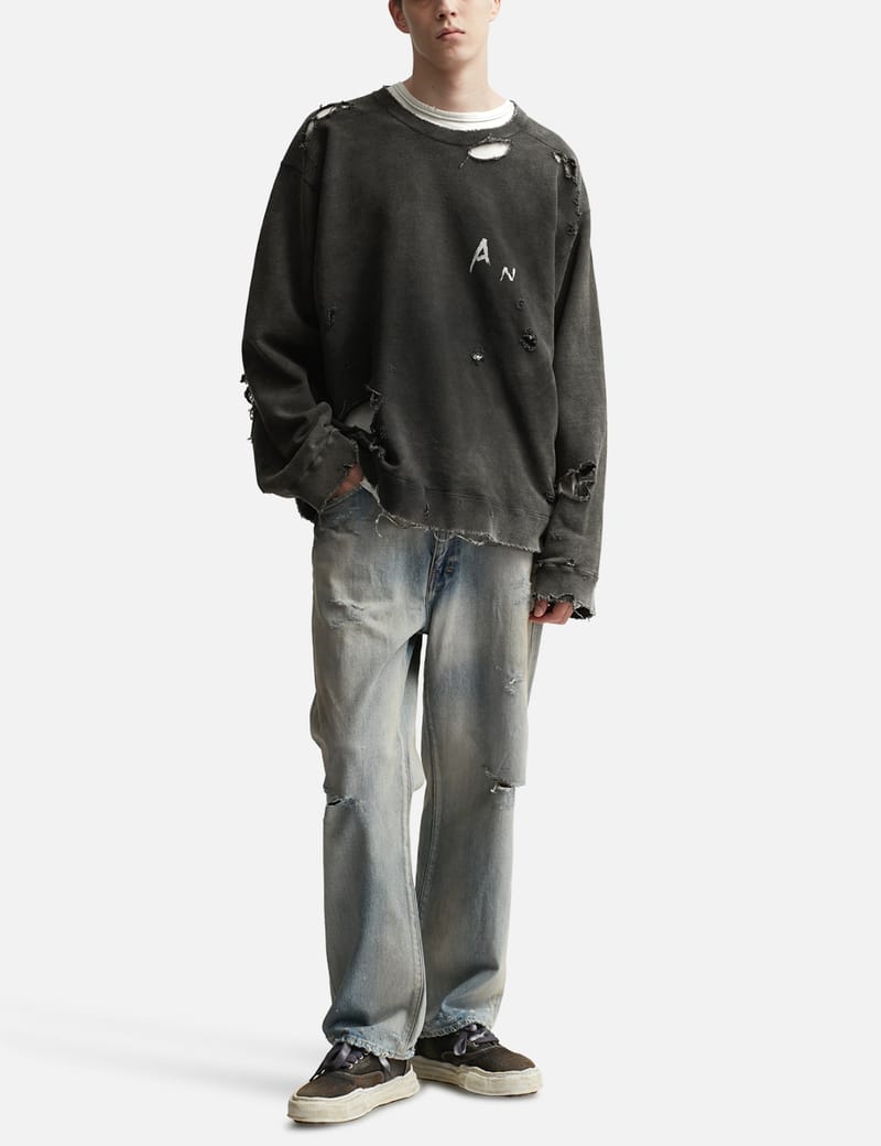 ancellm crash crewneck sweat shirt 【公式通販】
