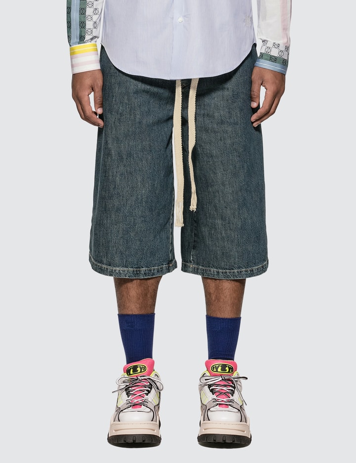 Drawstring Denim Shorts Placeholder Image