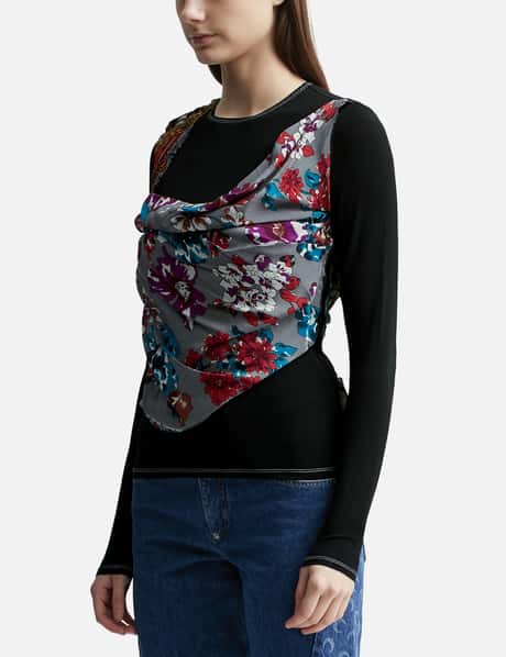 Regenerated Silk Scarves Draped Top view 7
