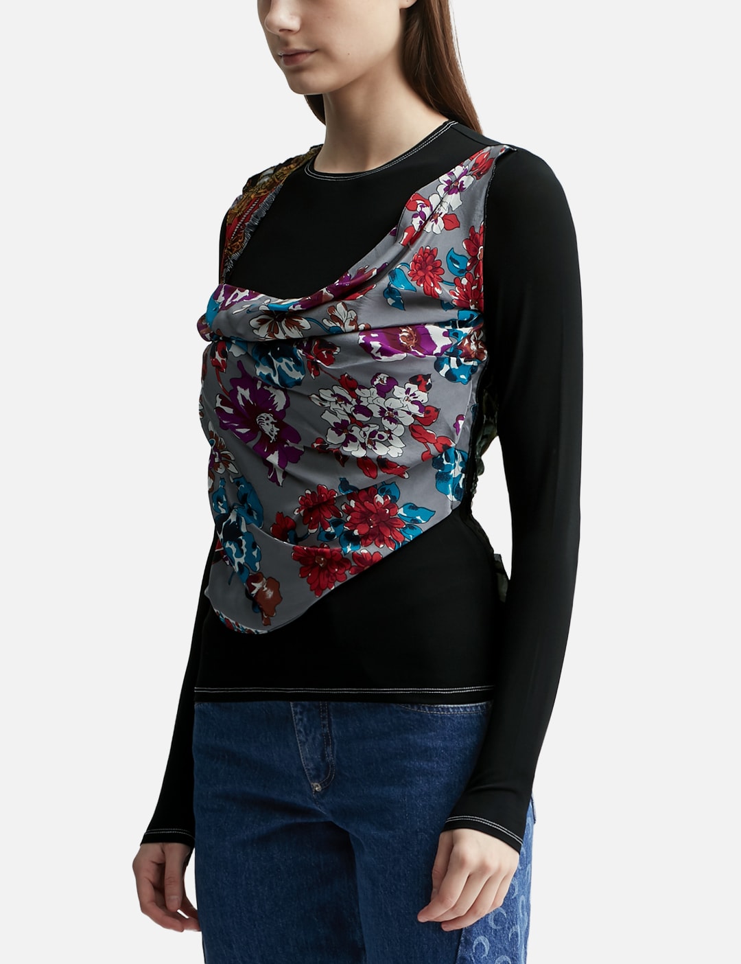 Regenerated Silk Scarves Draped Top view 14