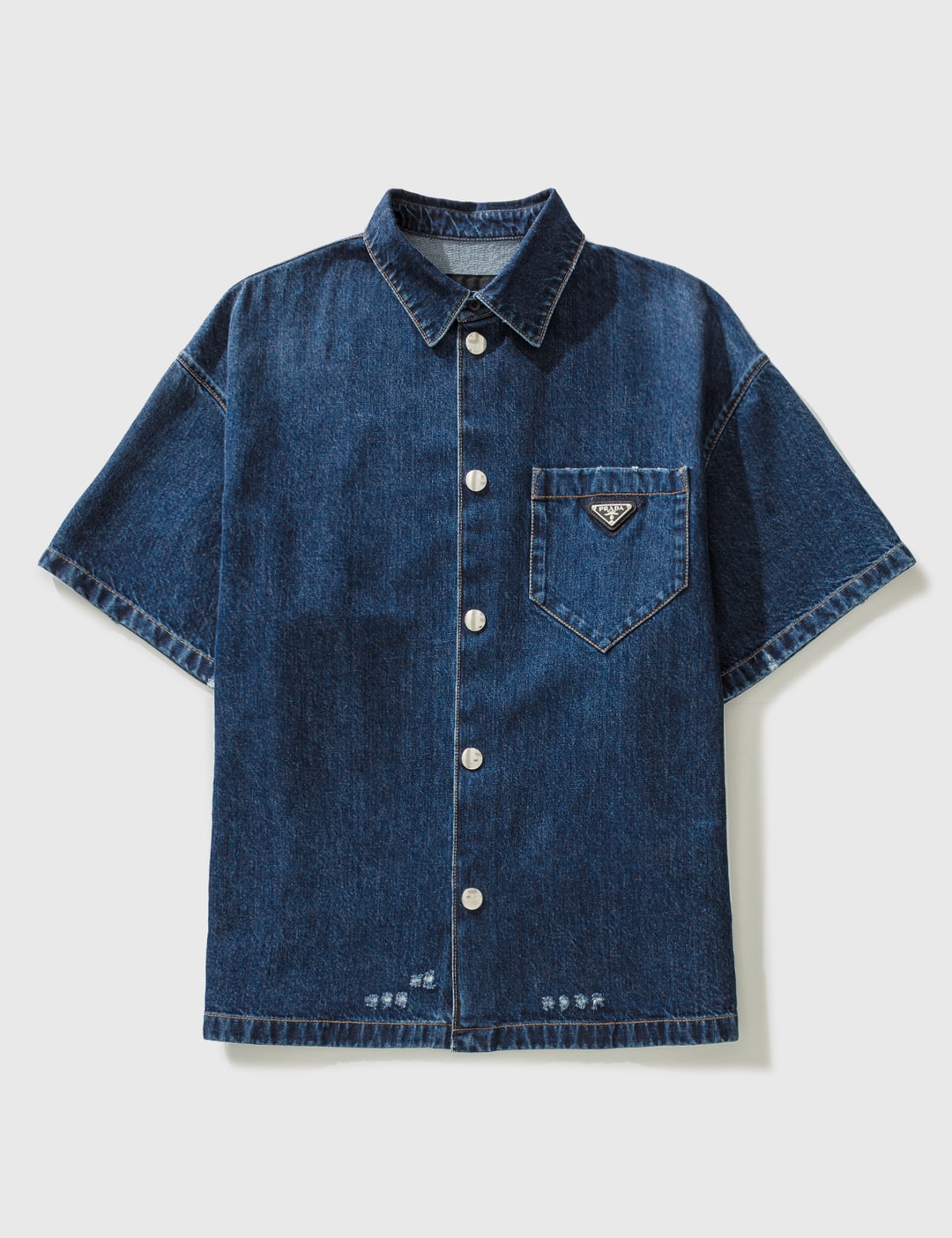 Prada Short Sleeve Denim Shirt HBX