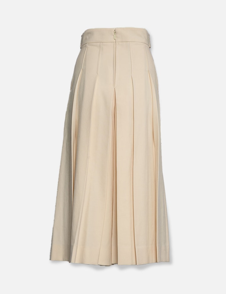 GUCCI Pleated Culottes in Ecru Wool Placeholder Image