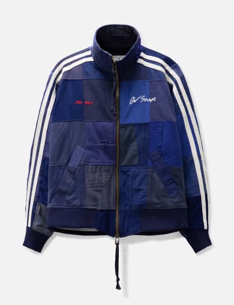 GREG LAUREN Blue Stitchwork Track Jacket HBX - Main Image