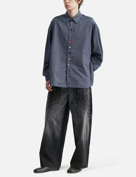 Blue Detachable Shirt With Special Buttons view 14