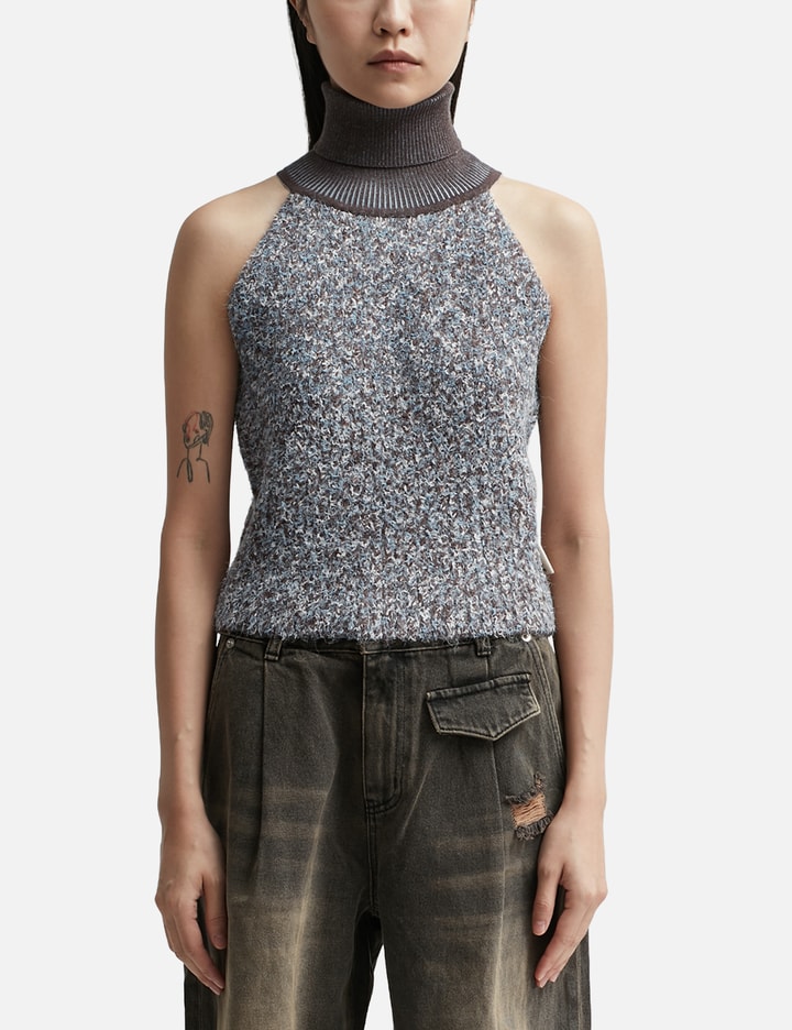 Fluffy Sleeveless Knit Top Placeholder Image