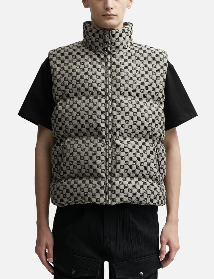 JACQUARD CANVAS MONOGRAM PUFFER VEST Placeholder Image