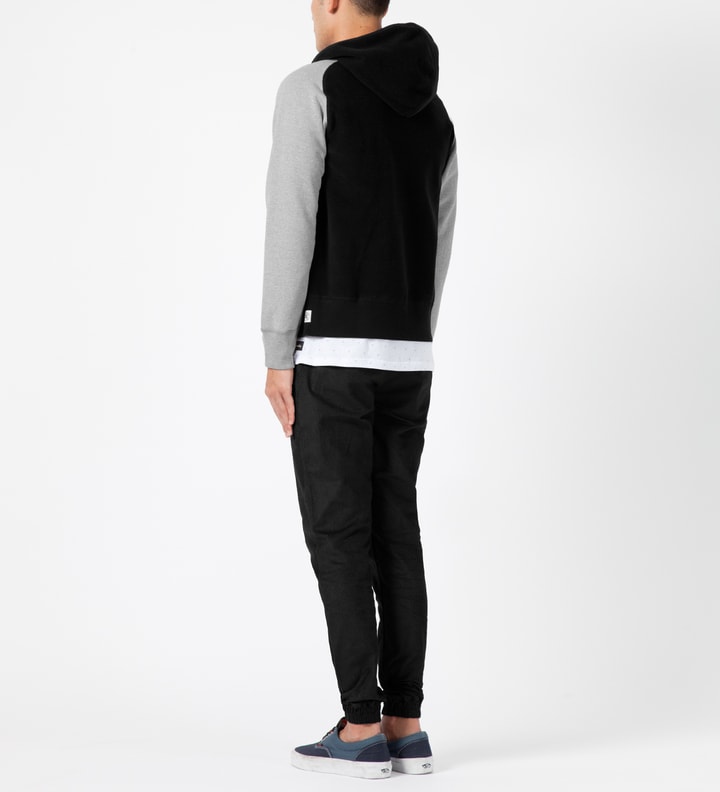 Black/Heather Grey RC-3266 Polartec L/S Zip Front Hoodie Placeholder Image