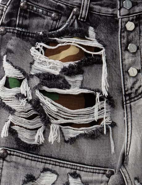 Hell Camo Denim Shorts view 17