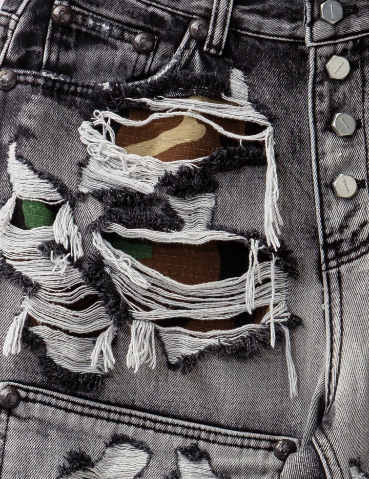 Hell Camo Denim Shorts Placeholder Image