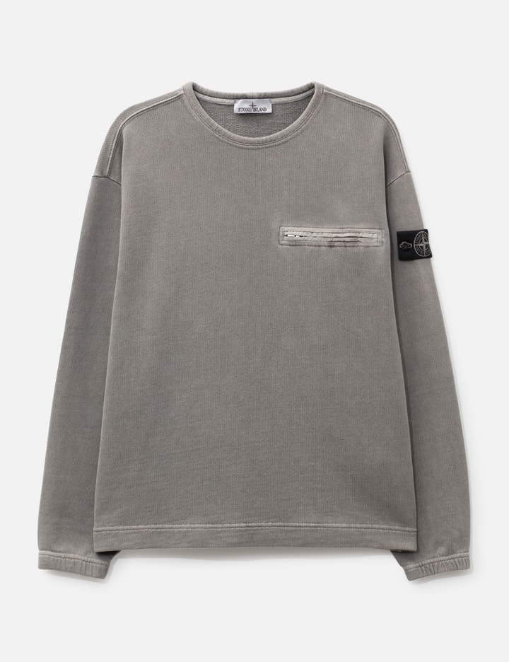 Stone Island Mineral Dyed Cotton Fleece Oversized-Fit Crewneck Sweatshirt