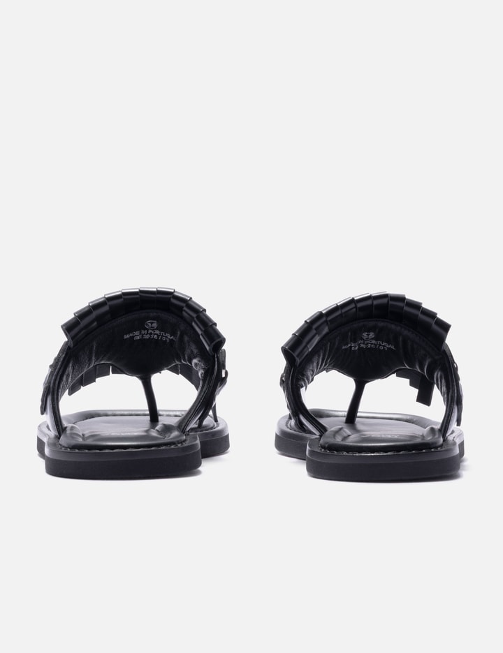Toga Pulla Studded Black Leather Slippers