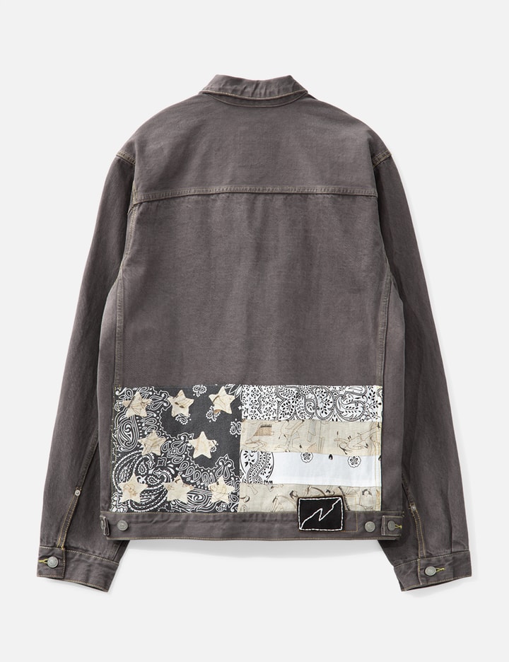 Visvim I.c.t. Ss 101 Denim Jacket (vintage American Flag Bandana) In Brown