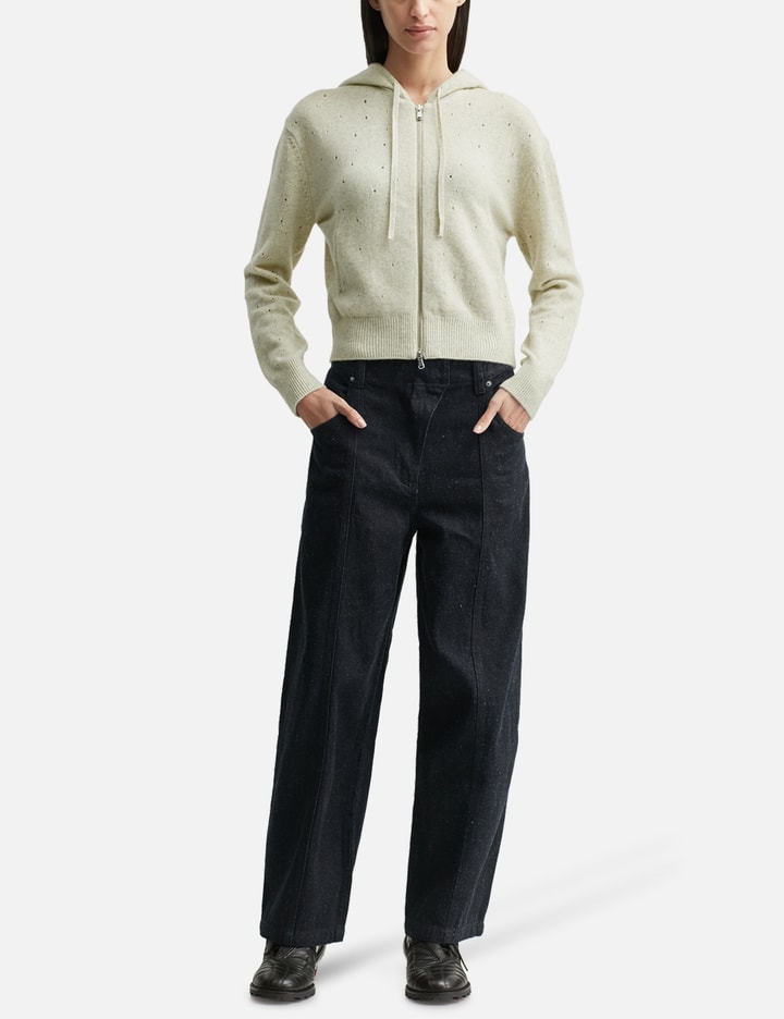 Anggae Nep Wide Denim In Black