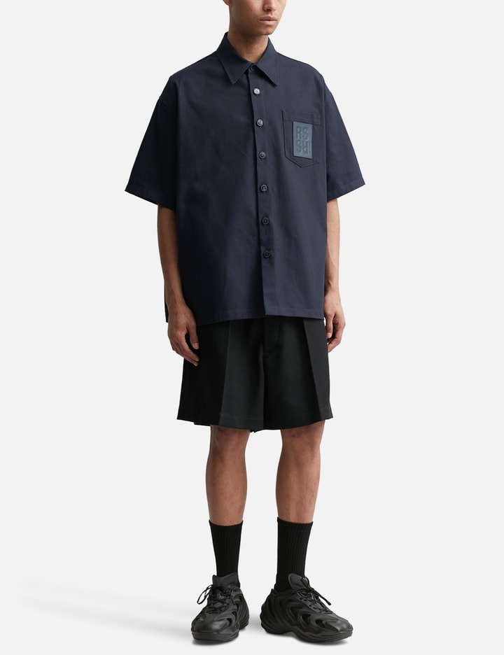 Oversized Short Sleeve Denim Shirt Placeholder Image