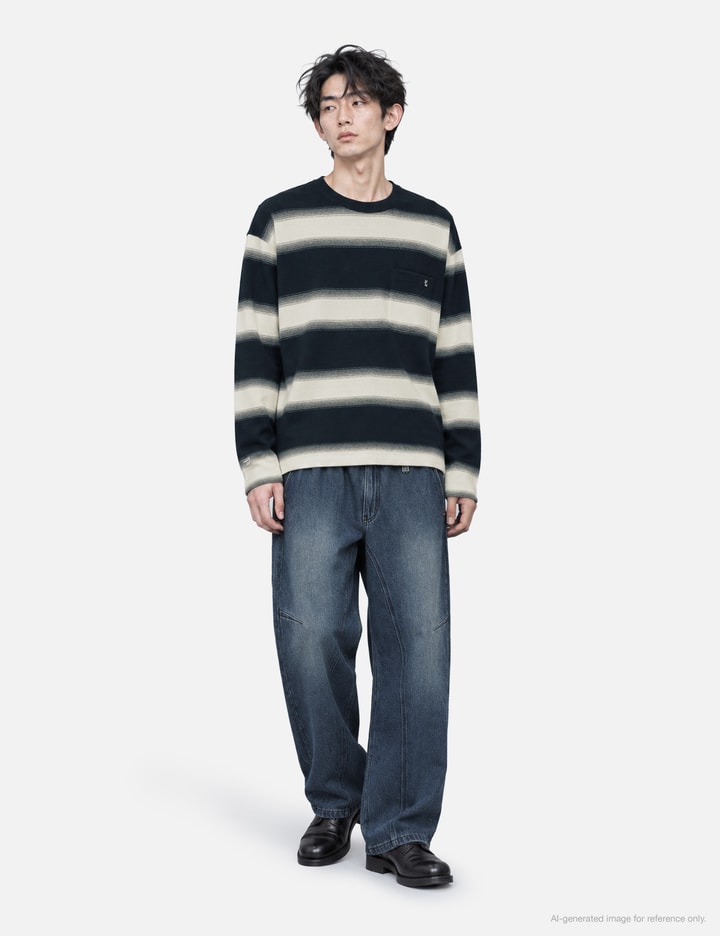 Wooyoungmi Blue Banding Denim Pants