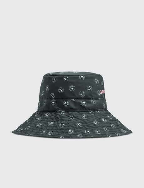 Ganni - Recycled Tech Fabric Smiley Bucket Hat | HBX display picture 1