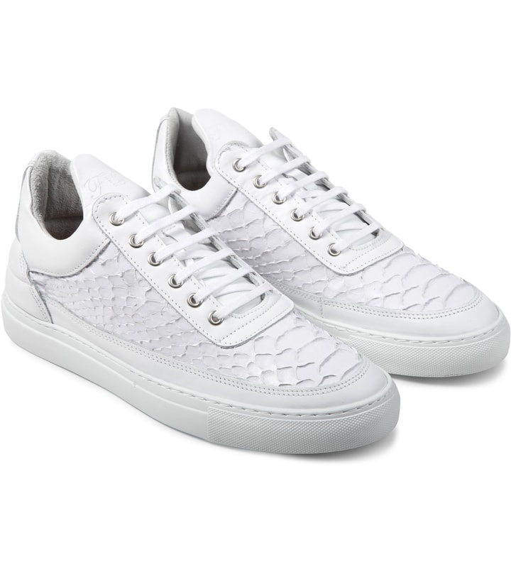 White Python Low Top Sneakers Placeholder Image