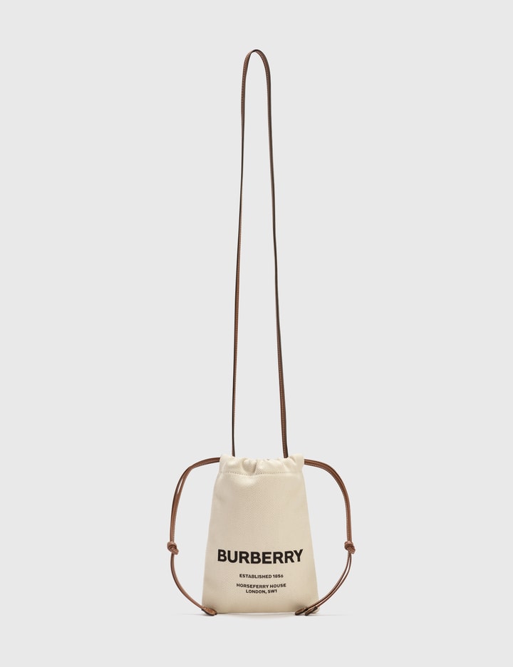 Burberry - Women's Small Tote Bag - White - Cotton