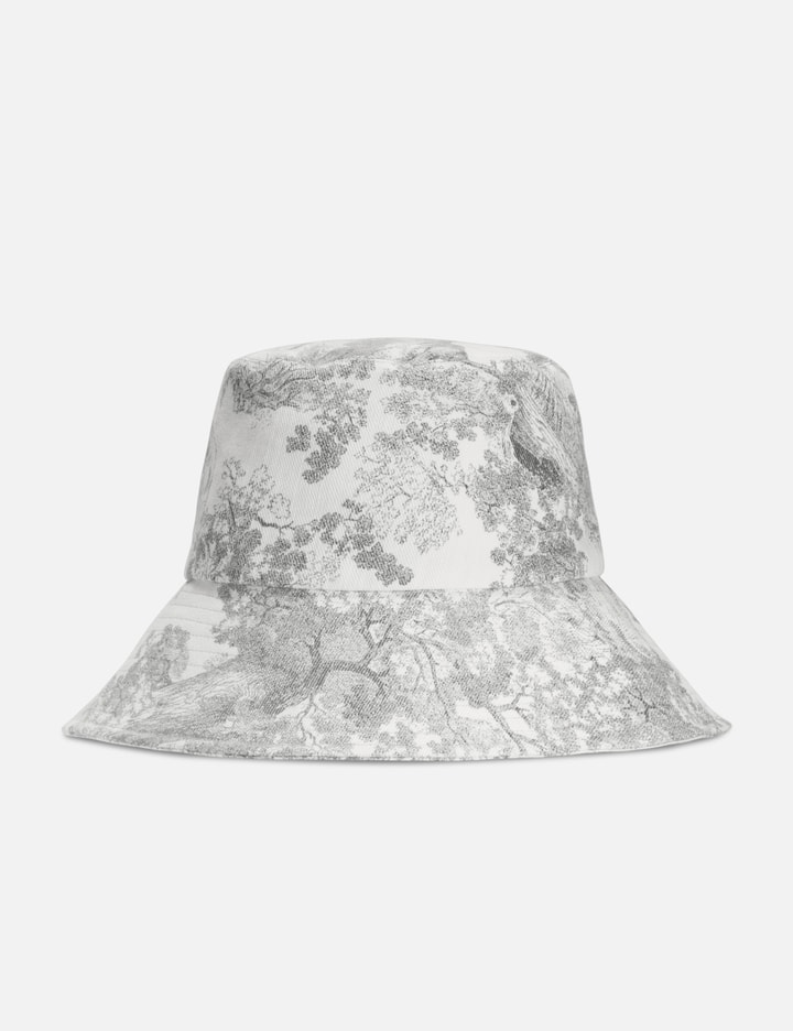 Shop Dior Animal Print Bucket Hat In White