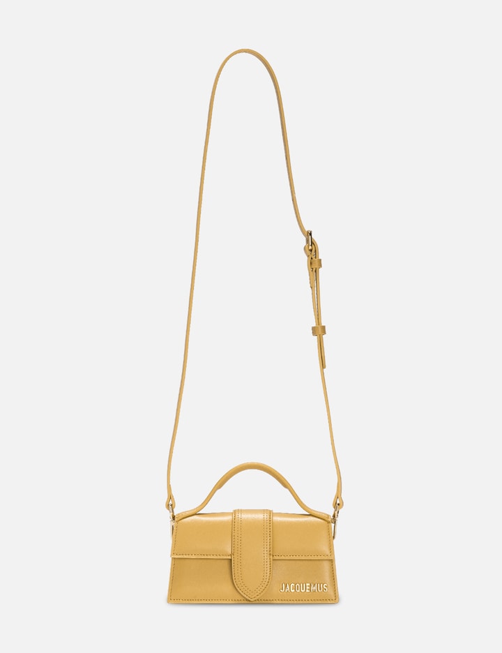 Jacquemus Le Bambino Top Handle Flap Bag Leather In Yellow
