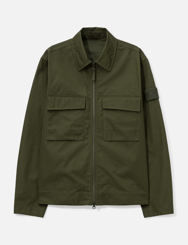 Ghost Cotton Canvas Zip-Up Shirt