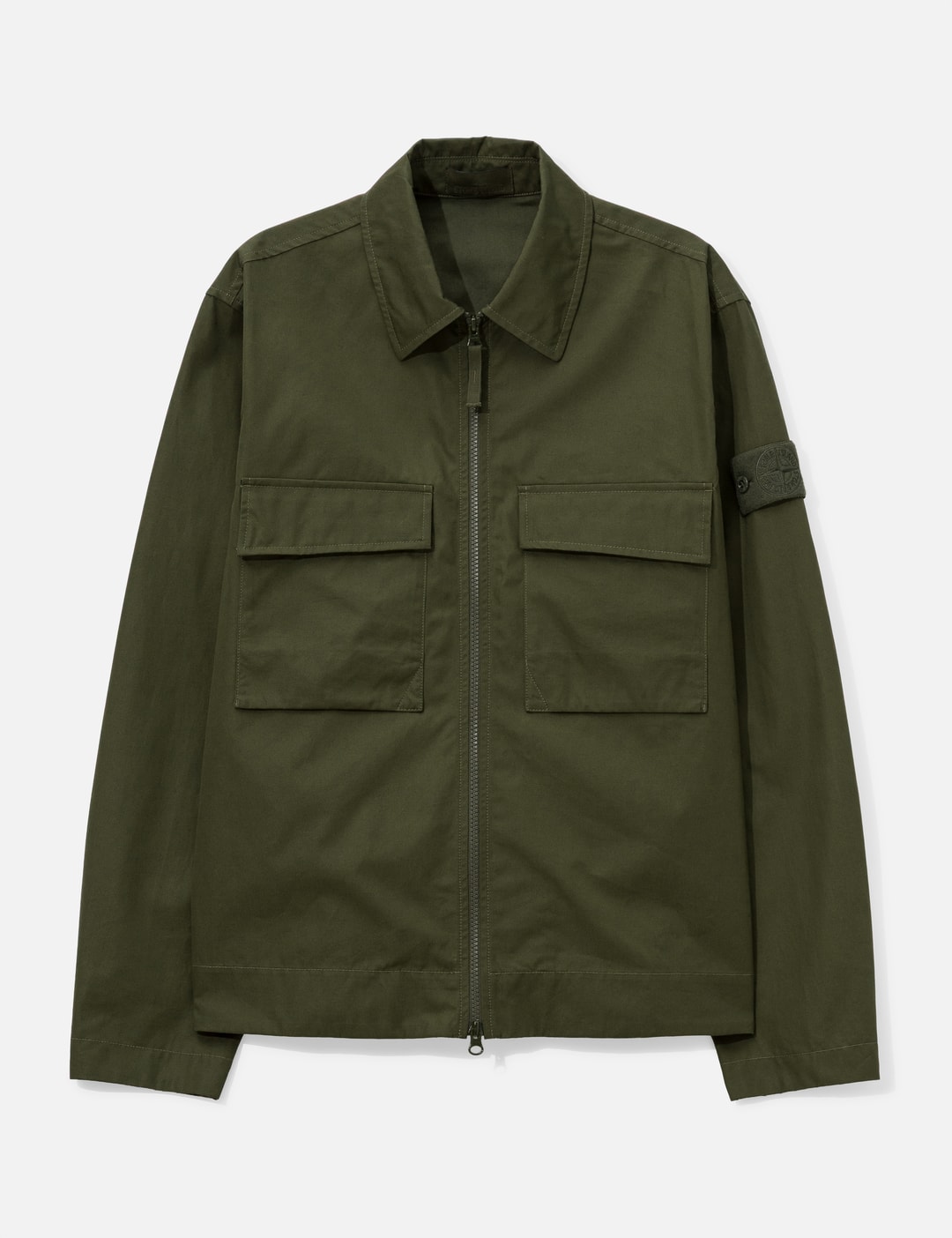 Ghost Cotton Canvas Zip-Up Shirt view 7