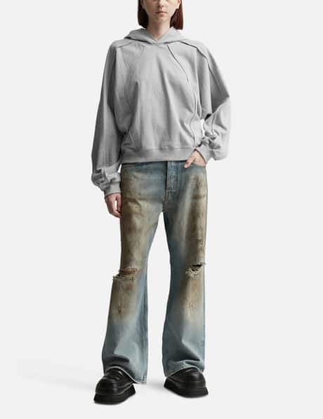 Pin-Tuck Paneled Hoodie view 11