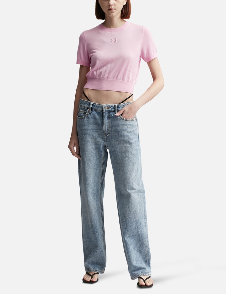 Mid-rise Jeans With Pre-styled Logo Thong Placeholder Image