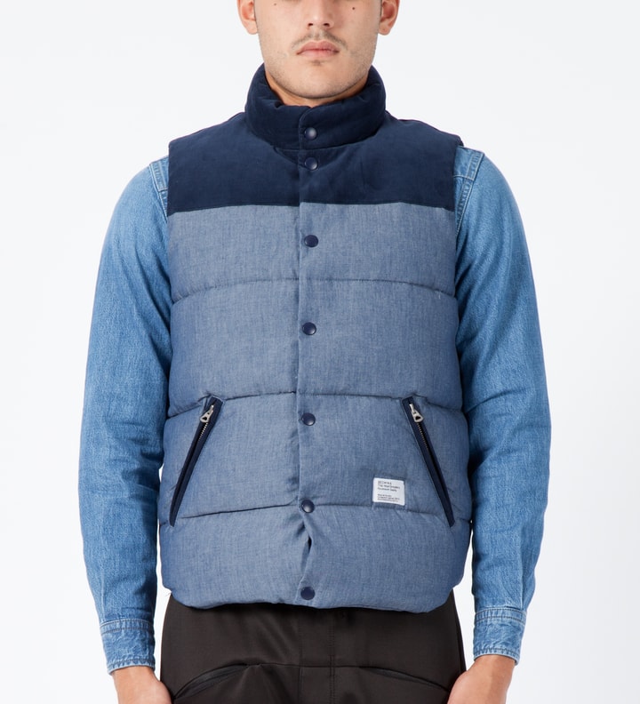 Chambray Fripp Down Vest Placeholder Image