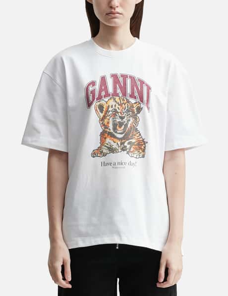 White Beaded Tiger T-Shirt view 5