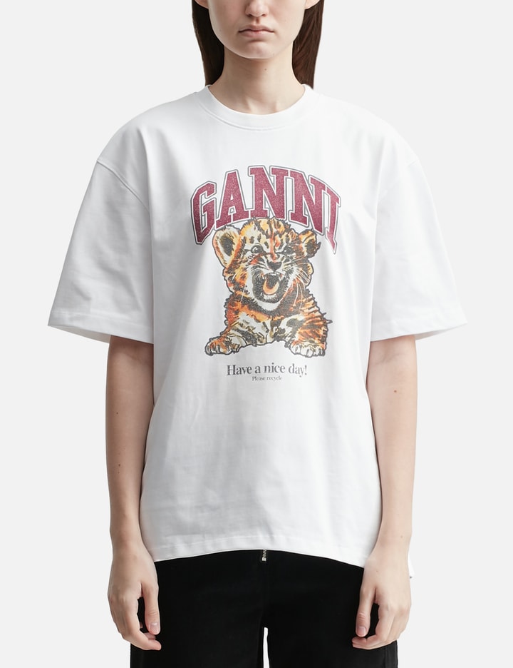 White Beaded Tiger T-shirt Placeholder Image