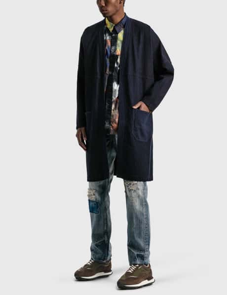 FDMTL - Rinse Indigo Haori Long Cardigan | HBX - ハイプビースト  
